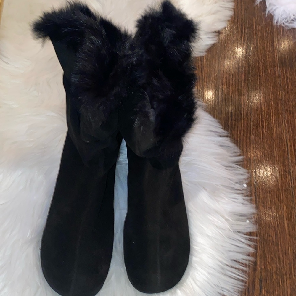 Maxine of Canada black suede boots.